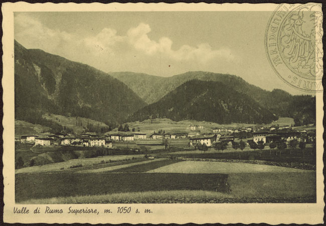 vecchie cartoline - Valle di Rumo superiore (m. 1050) 1944