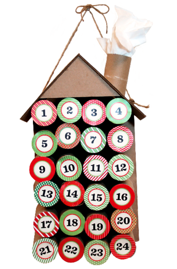 Calendario Dell'Avvento Fai Da Te Con 24 Sacchetti Rossi - Riutilizzabile Per Regali E Decorazioni - 4