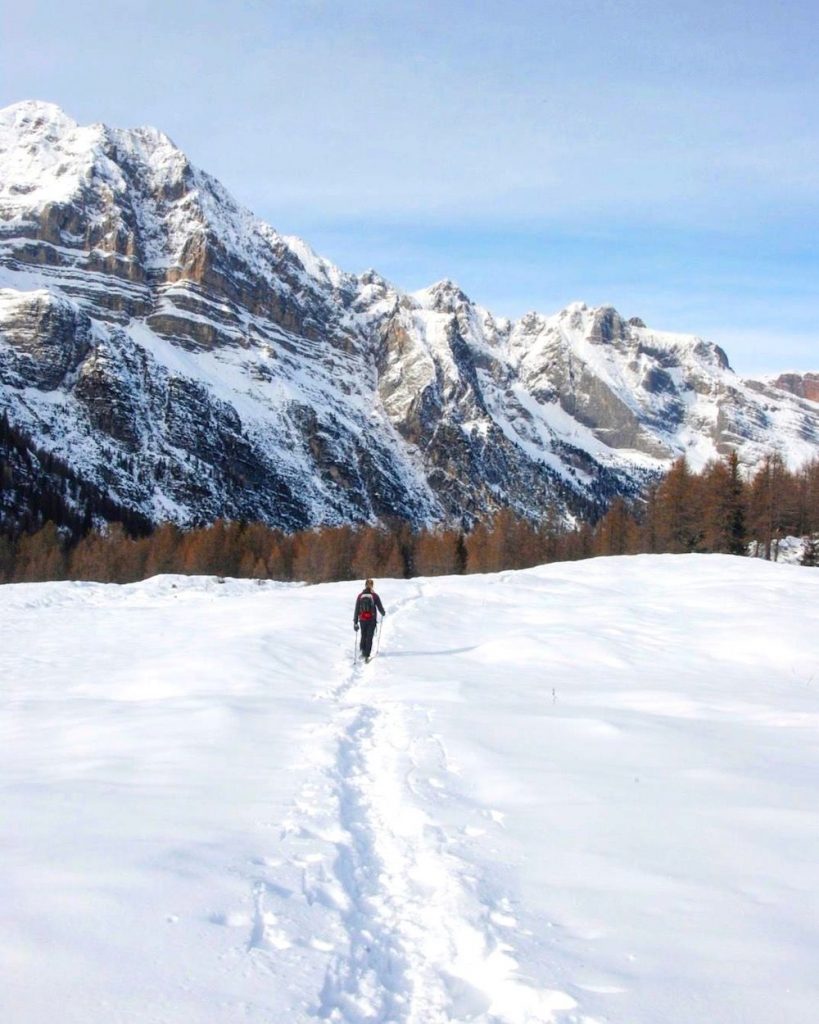 camminare nella neve-malga flavona