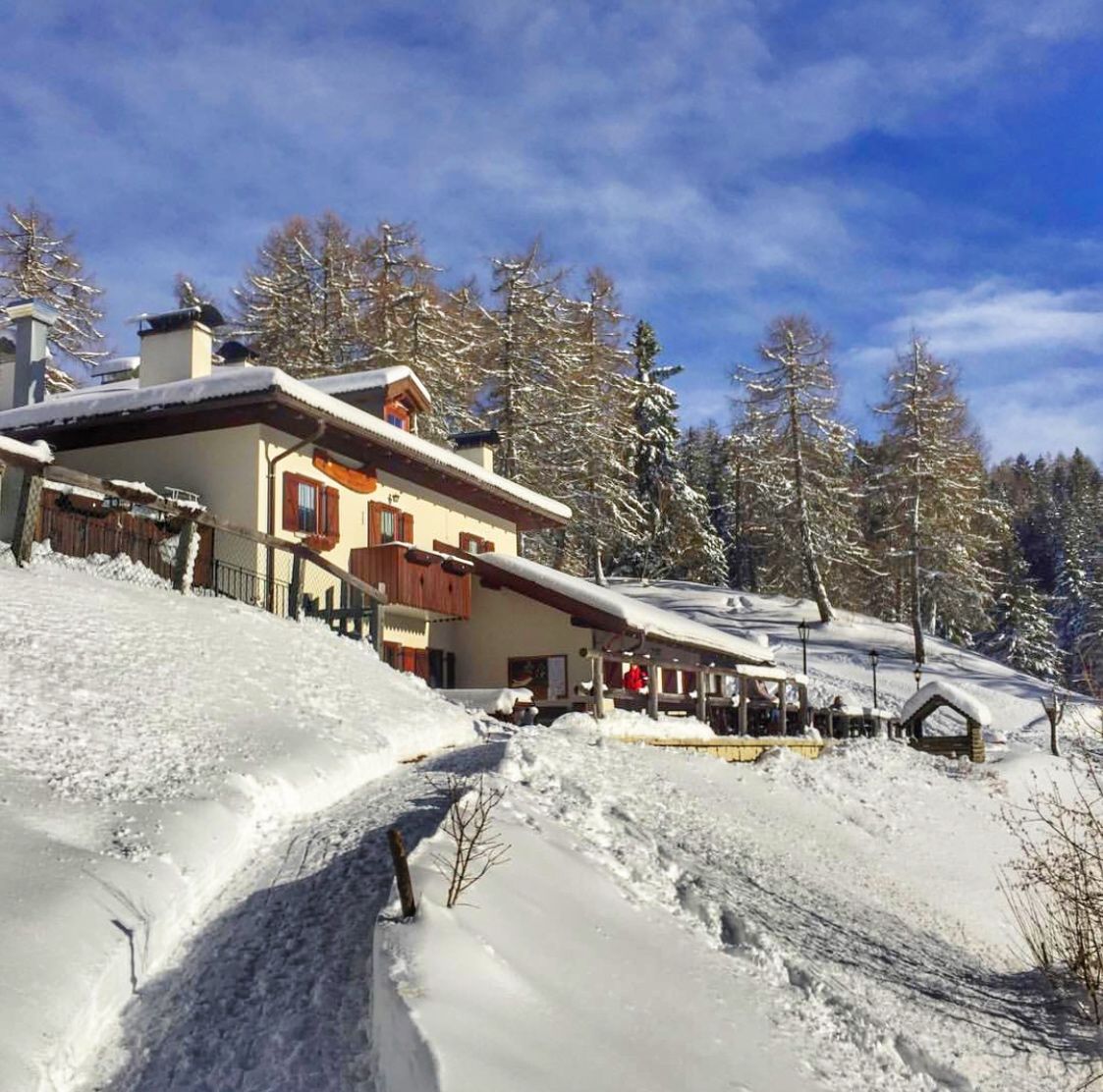 Trentino Alto Adige in inverno-Rifugio Mezzavia monte Roen