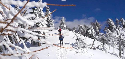 corno di tres in inverno-ciaspole