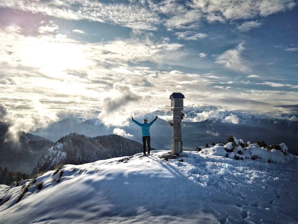 corno di tres in inverno-ciaspole