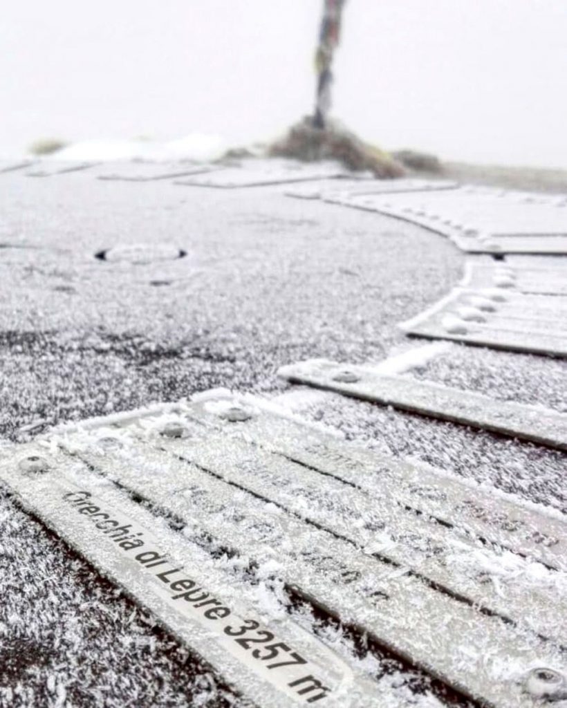 corno di tres in inverno-ciaspole