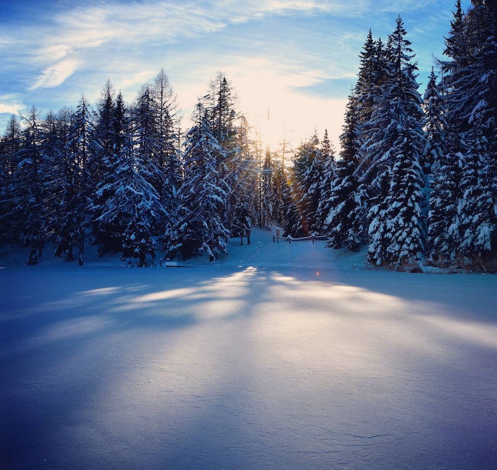 lago di tret in inverno