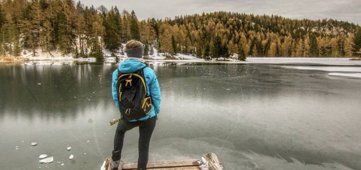 lago di tret in inverno