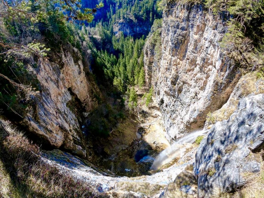 canyon della cascata di Tret