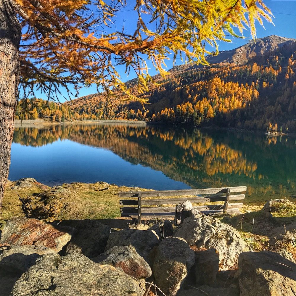 laghi in trentino in autunno-lago di fontana bianca