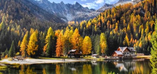 laghi in trentino in autunno-lago nambino