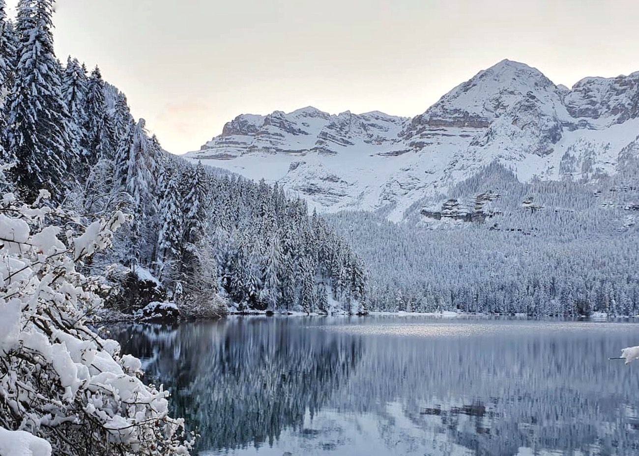 lago di tovel inverno