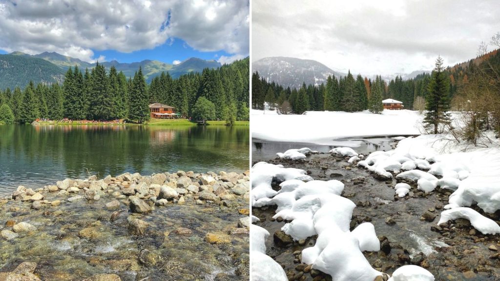 lago dei caprioli confronto estate inverno