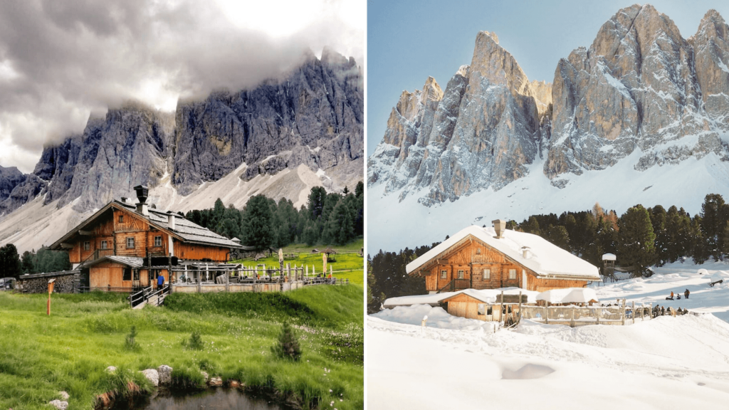 val di funes confronto estate inverno