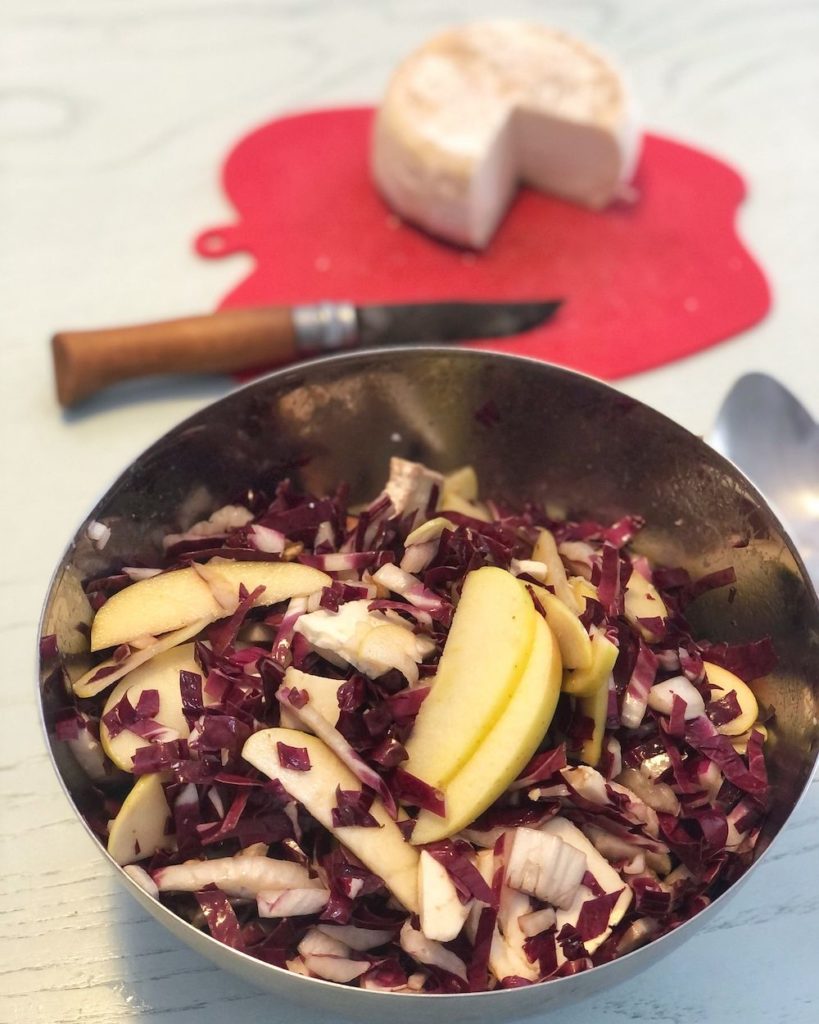 insalata radicchio mele caprino