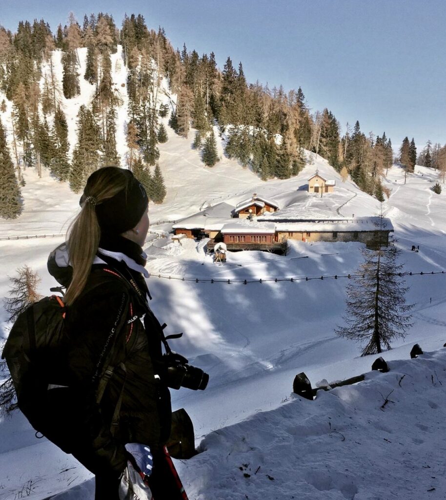 malga di romeno in inverno