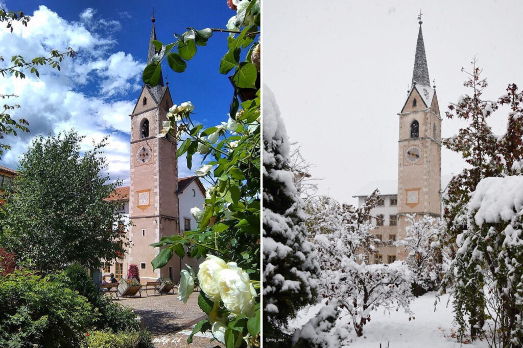 cavareno-paesi in val di non a confronto estate inverno