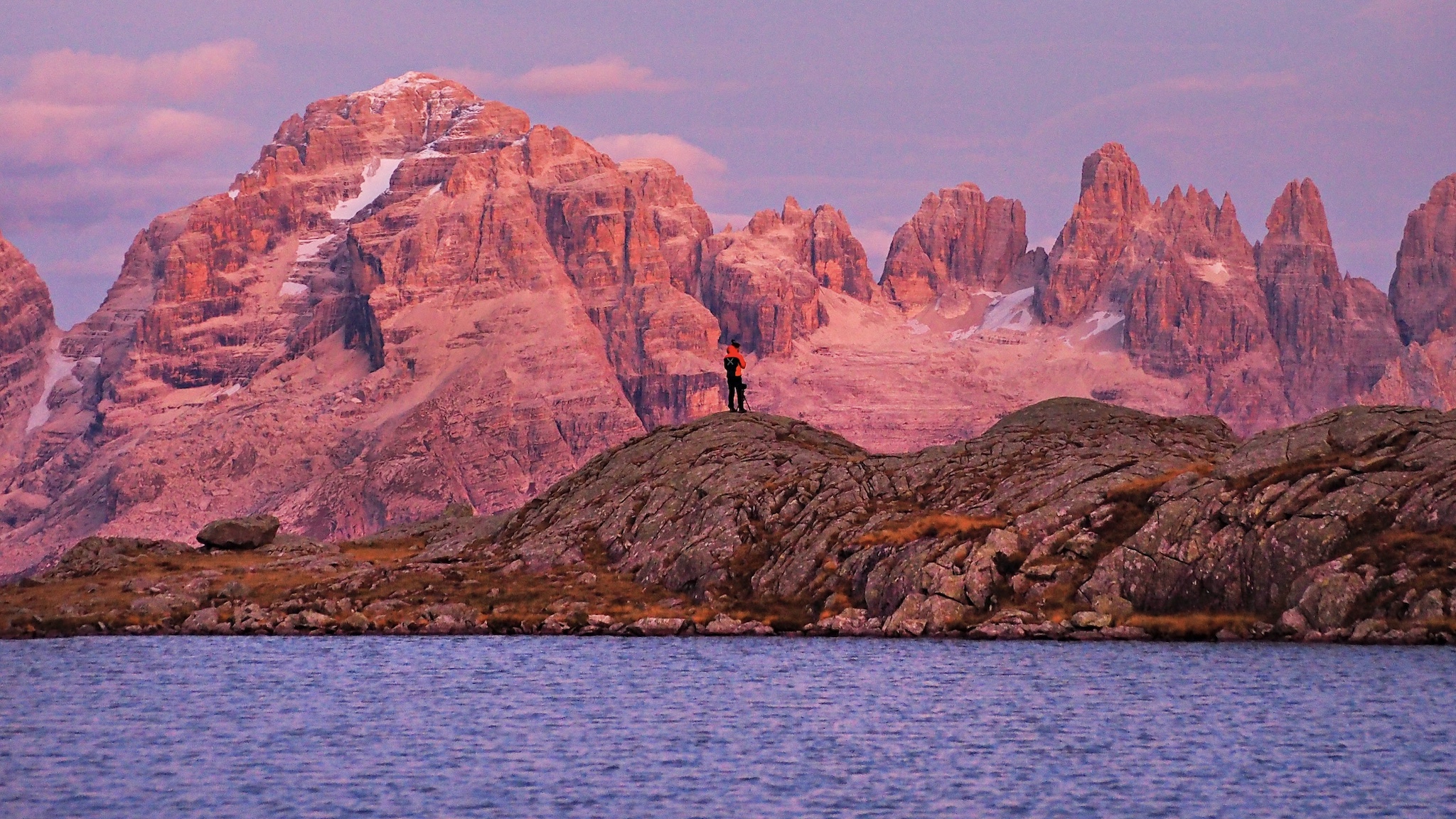 tramonto lago nero trentino