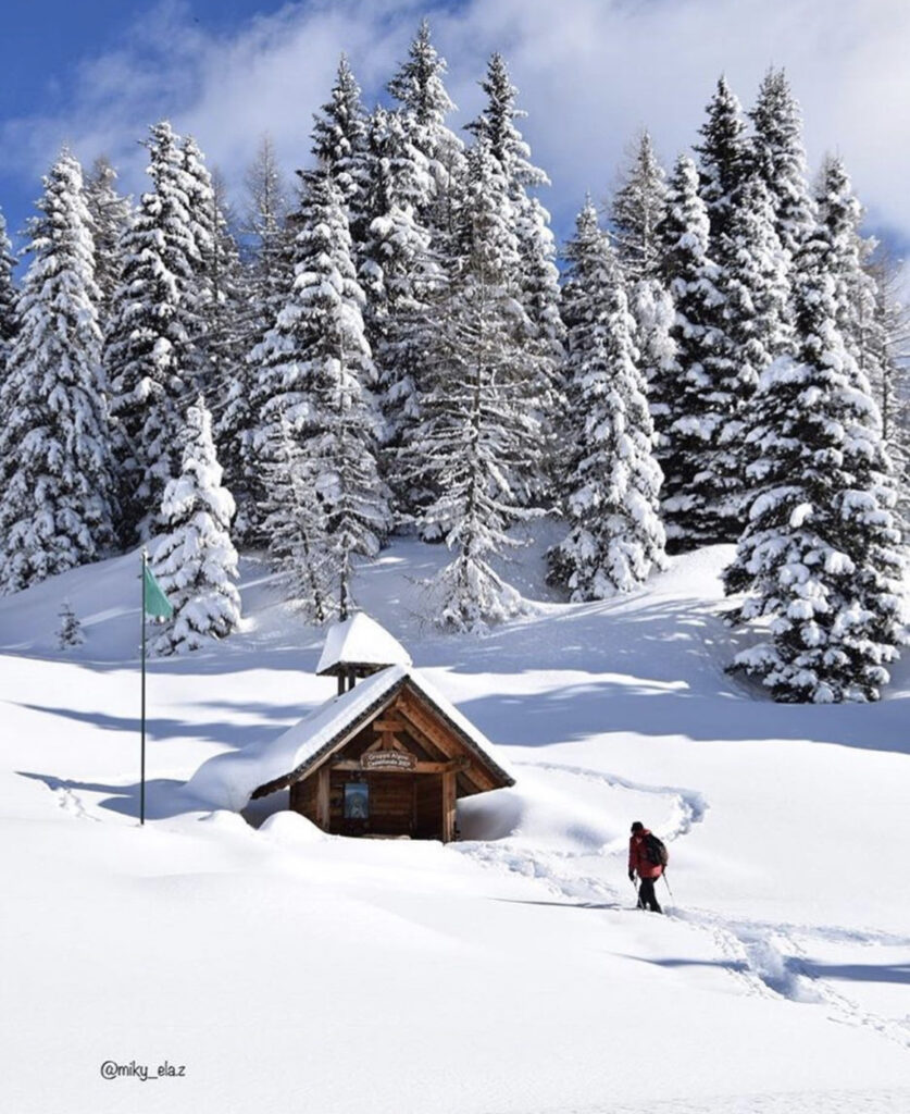 malghe in val di non inverno-pra di siori