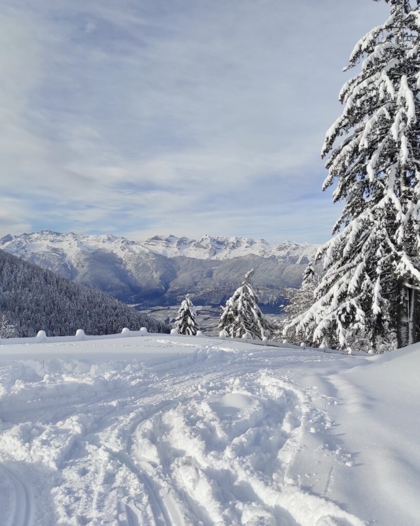 malga rodeza vista inverno