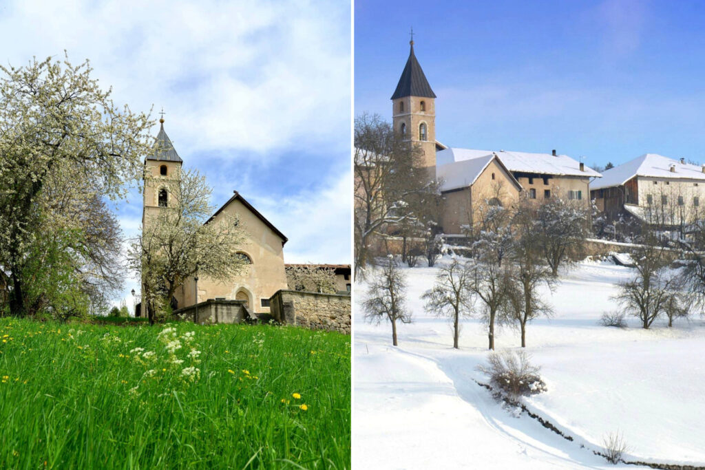 ronzone-paesi in val di non a confronto estate inverno