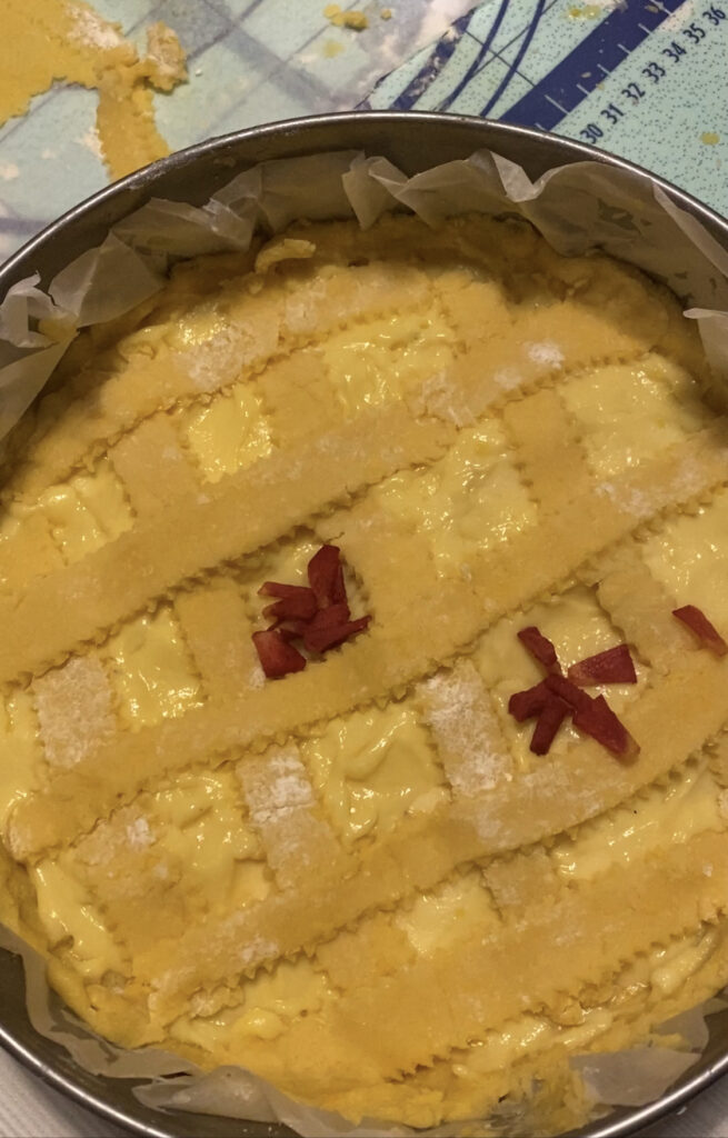 crostata con mele e crema pasticciera