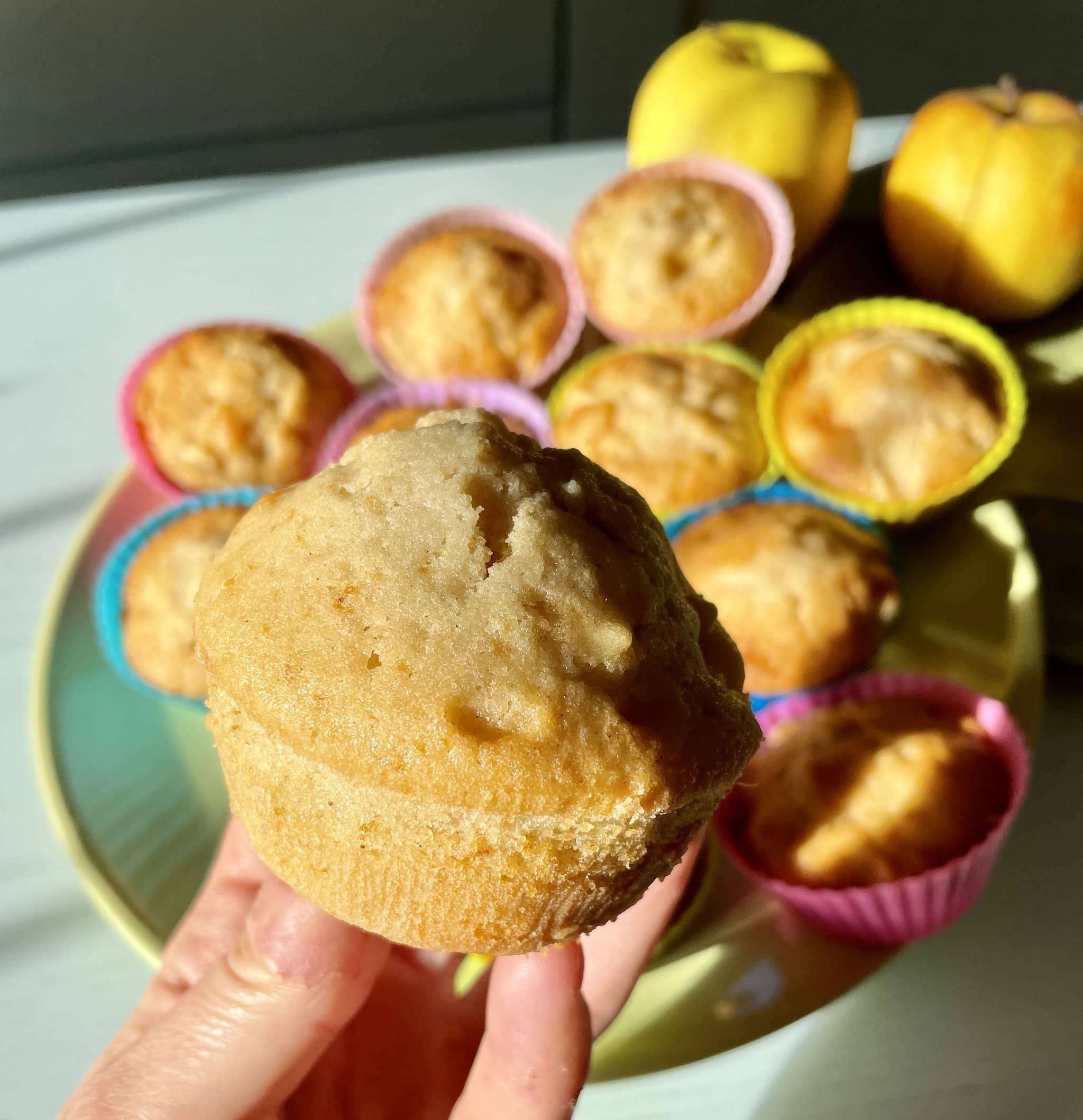 muffin con mele e mascarpone