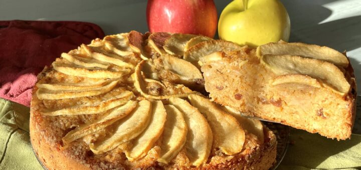 torta di mele e pane raffermo