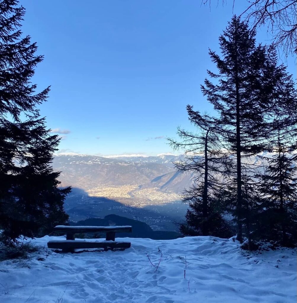 sentiero mendola monte penegal inverno