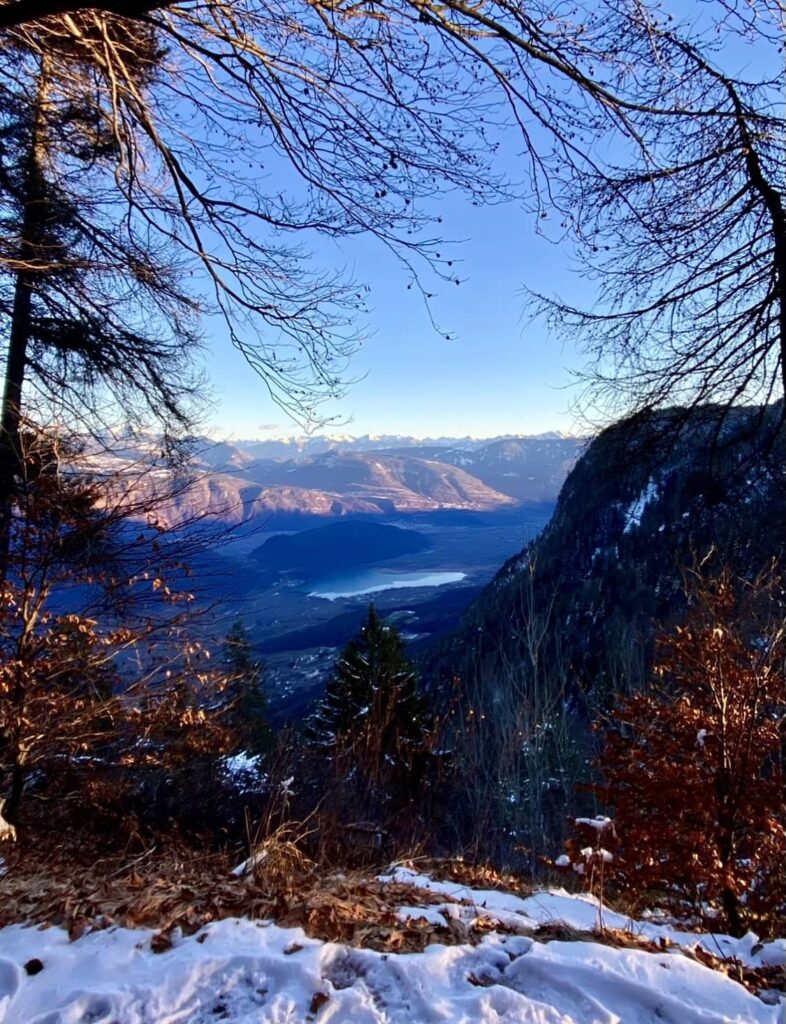 sentiero mendola monte penegal inverno