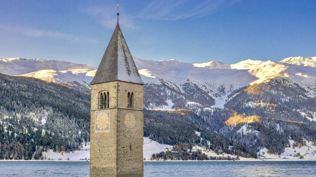 lago di resia inverno