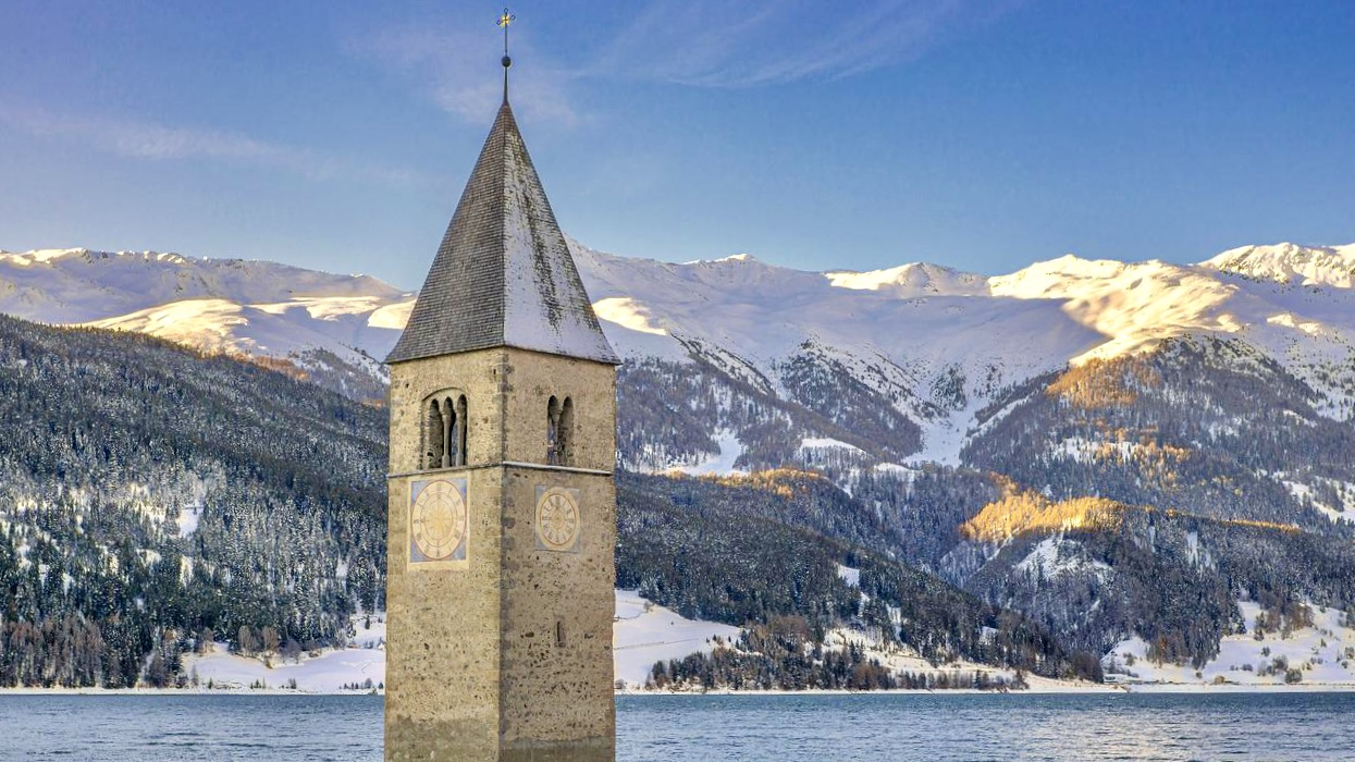 lago di resia inverno