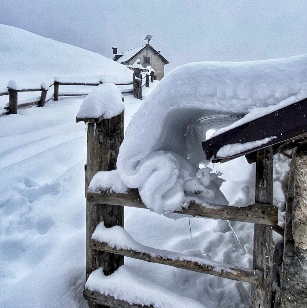 malga bodrina in inverno