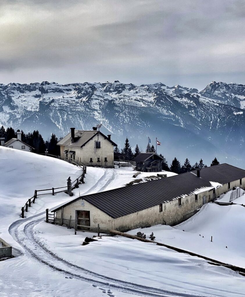 malga bodrina in inverno