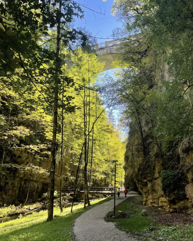 passeggiata del burrone in autunno